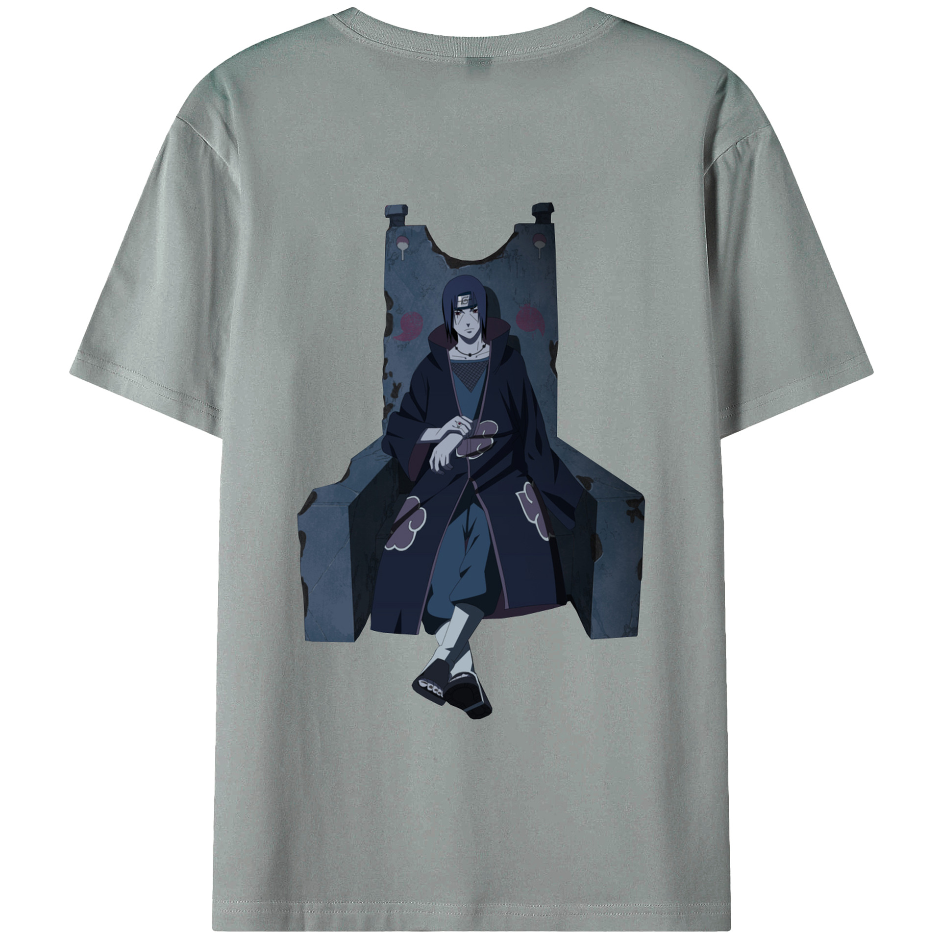 （画像用） NARUTO -ナルト- うちは イタチ Uchiha Itachi 綿100％ メンズ半袖Tシャツ（バックプリント） 通気性